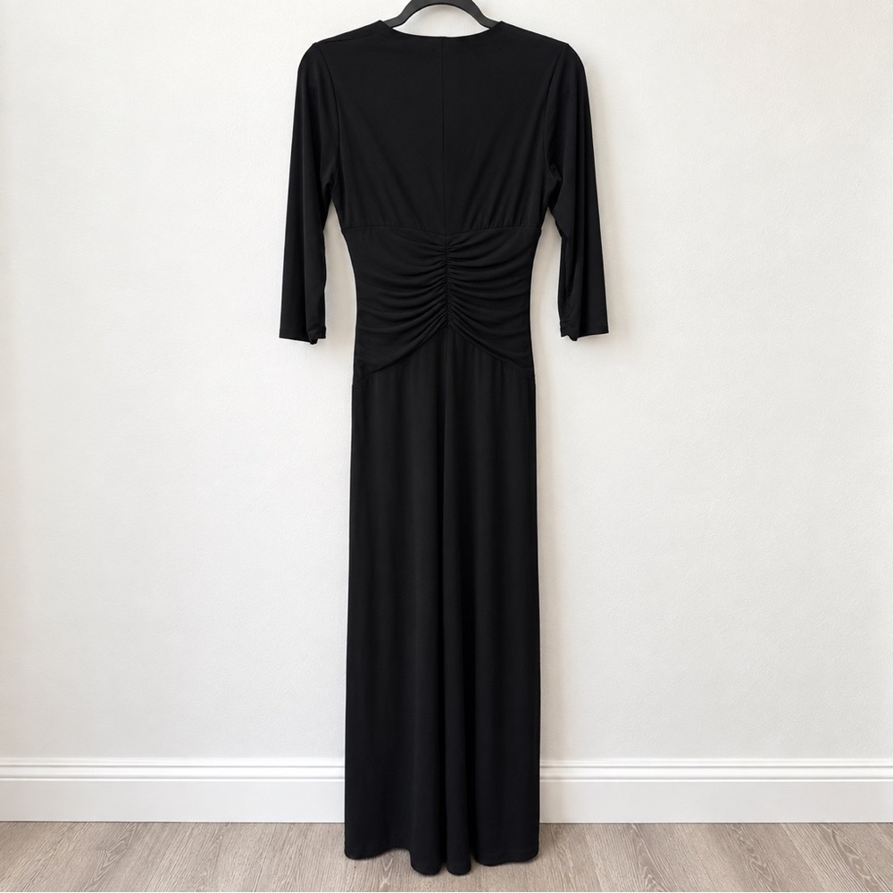 Laundry By Shelli Segal Black Twist-Front Maxi Dress - Picture 3 of 4